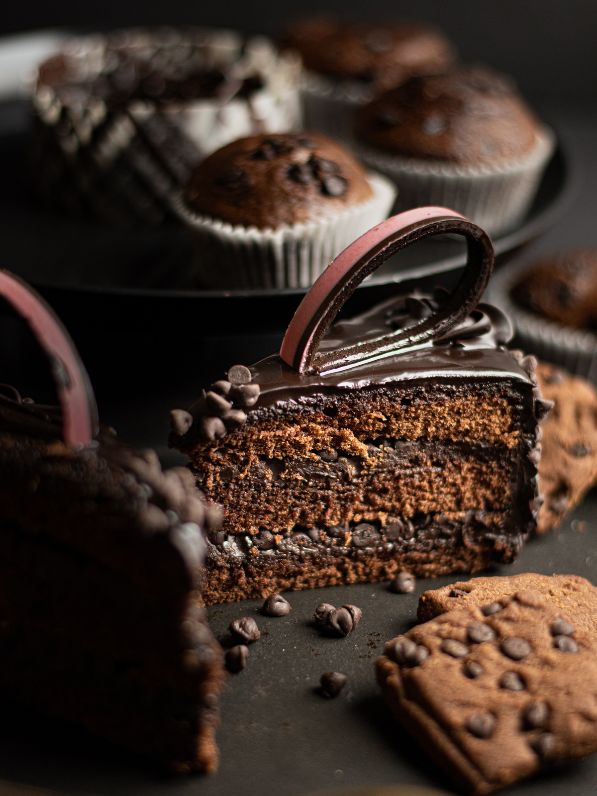 Slice of Chocolate Cake